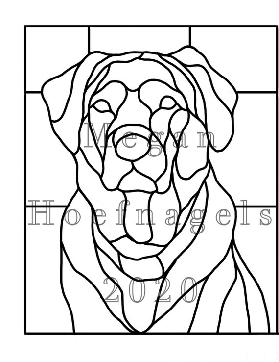 Custom stained glass pet patterns