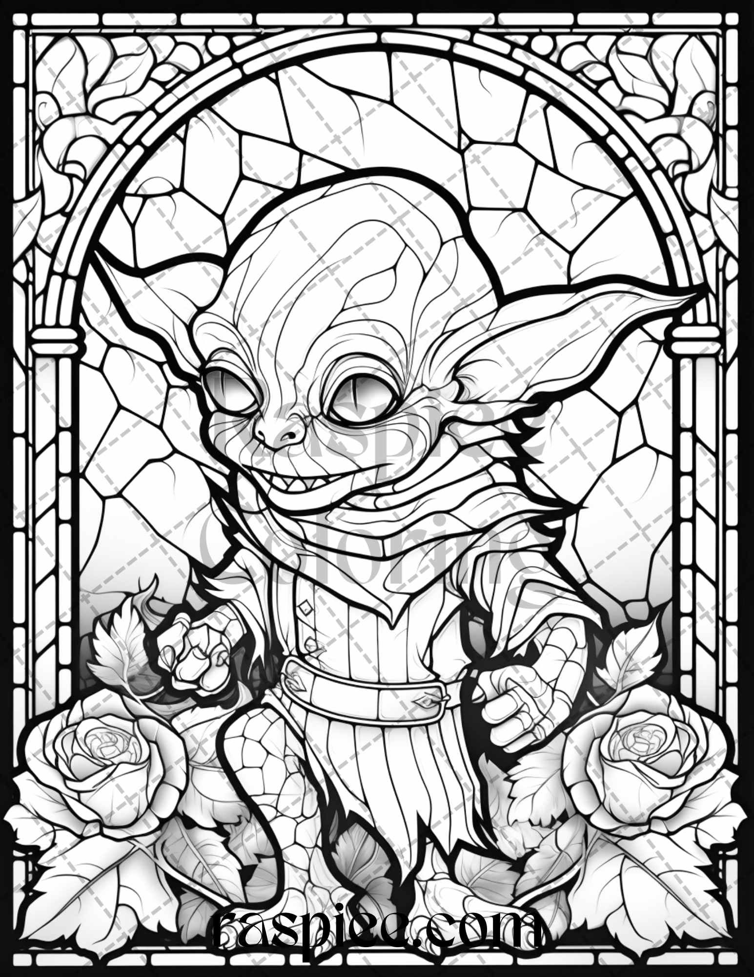 Halloween stained glass grayscale coloring pages printable for adul grayscale coloring coloring pages halloween coloring pages