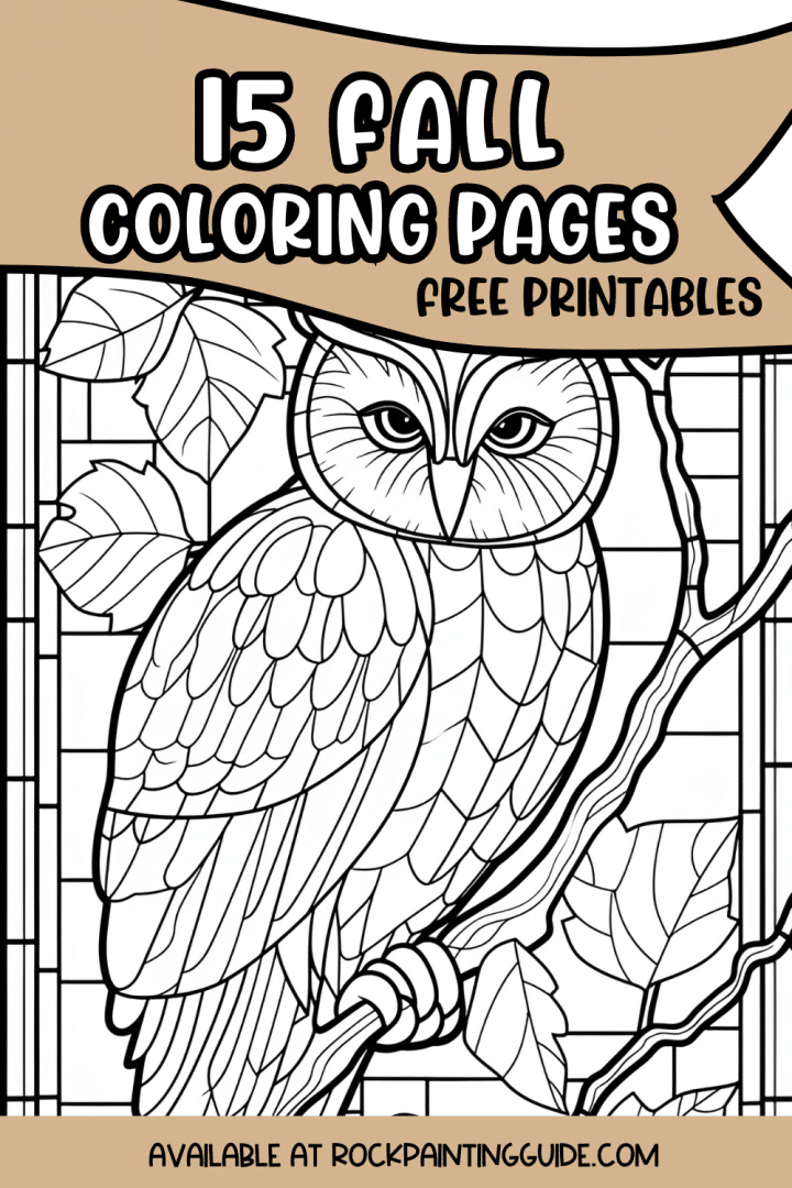 Free stained glass fall coloring pages for adults