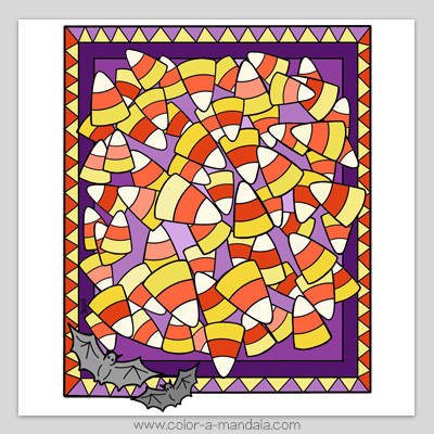 Candy corn coloring page m