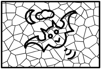 Halloween mosaic art coloring pages geometry