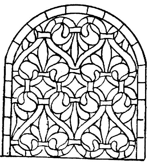 Medieval stained glass coloring pages