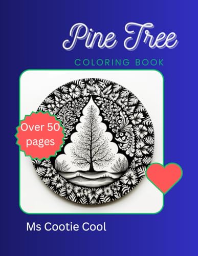 Pine tree coloring book an elegantly designed stained