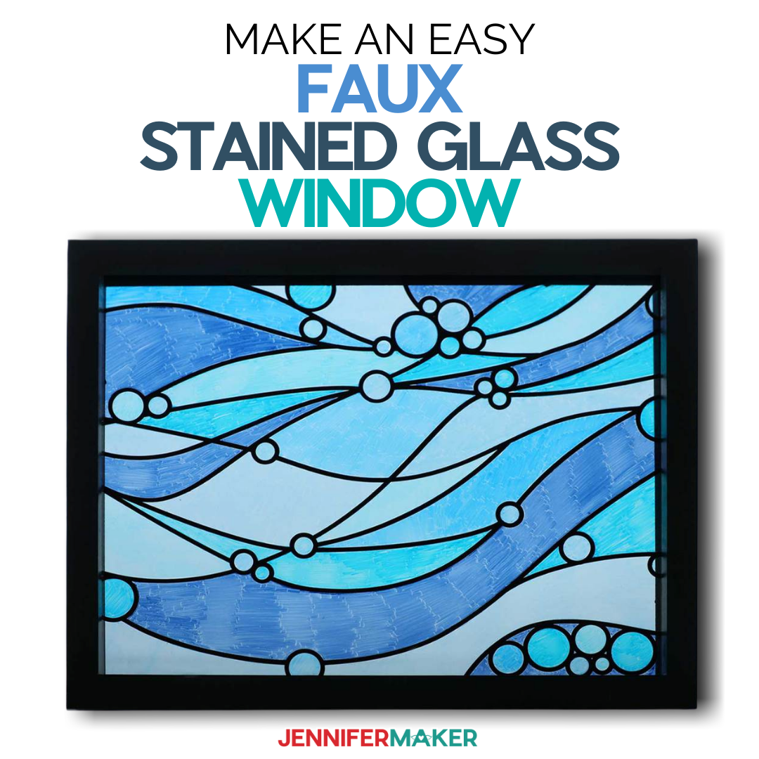 Faux stained glass window