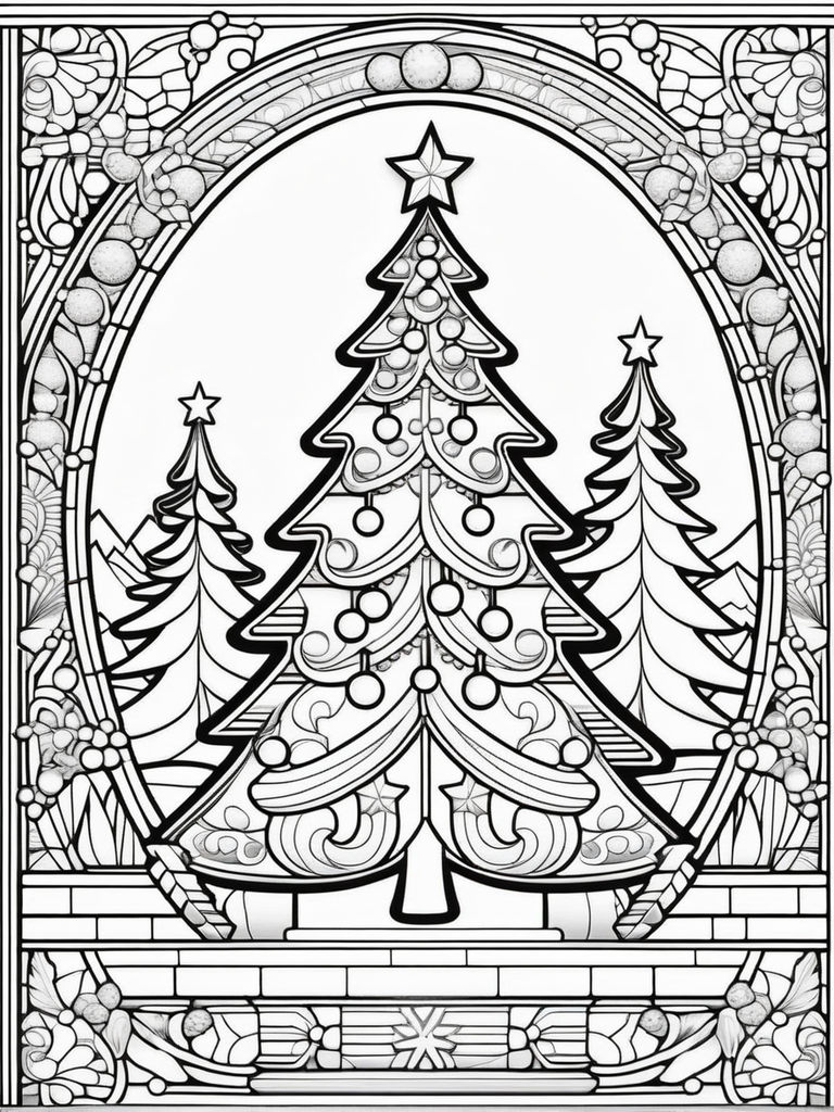Christmas tree coloring sheet
