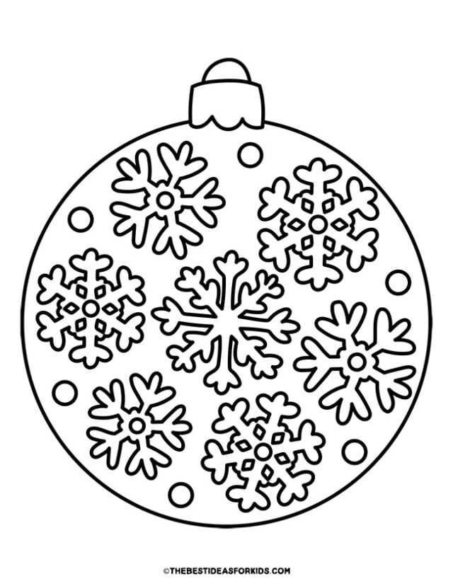 Ornament coloring pages free printables