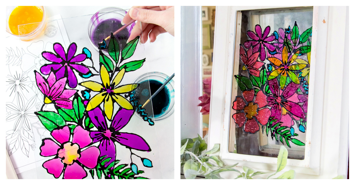 Easy beautiful faux stained glass painting art for kids â kids activities blog