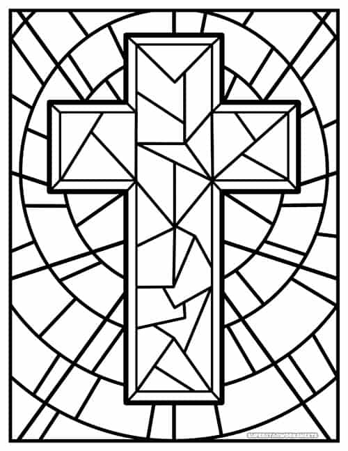 Cross coloring pages