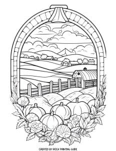 Free stained glass fall coloring pages for adults