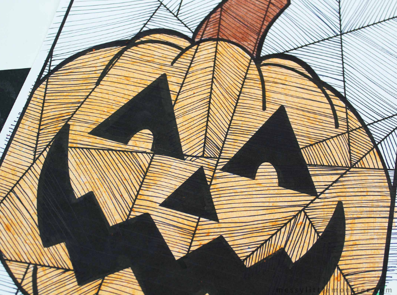 Pumpkin colouring page line art