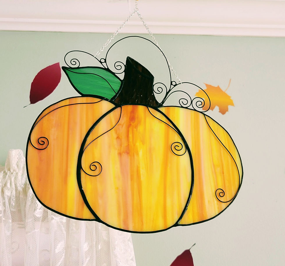 Stained glass pumpkin pattern mysite