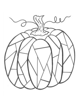 Stained glass window pumpkin by art angels store tpt