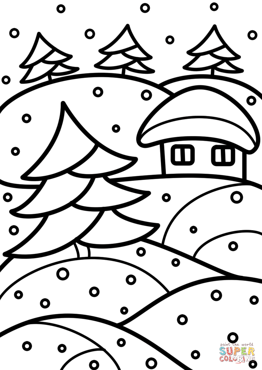 Winter stained glass coloring page free printable coloring pages