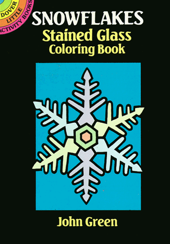 Snowflakes stained glass louring book little activity books