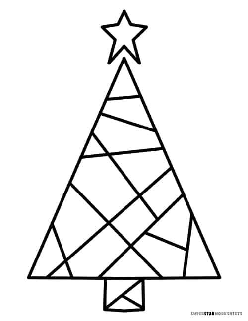 Christmas tree coloring pages