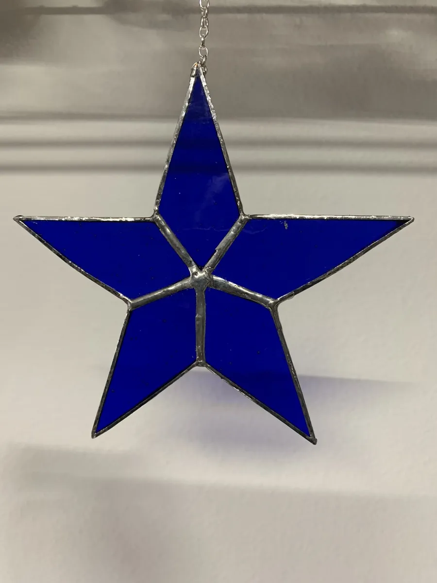 Stained glass star suncatcher