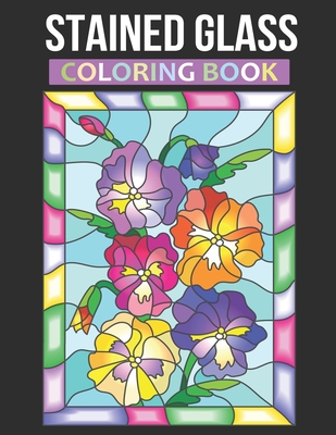 Stained glass coloring book flower designs stained glass coloring books for adults paperback west side books