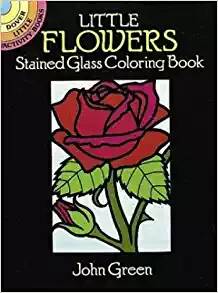 Dover publications little flowers stained glass coloring book at the corning museum of glass