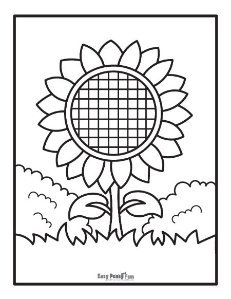 Printable sunflower coloring pages â sheets