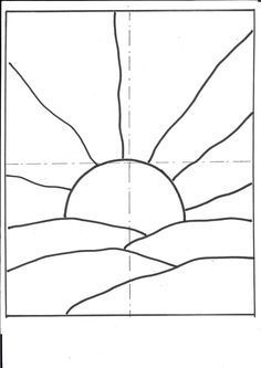 Best sunrise drawing ideas mosaic patterns stained glass patterns sunrise drawing