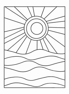 Best sunrise drawing ideas mosaic patterns stained glass patterns sunrise drawing