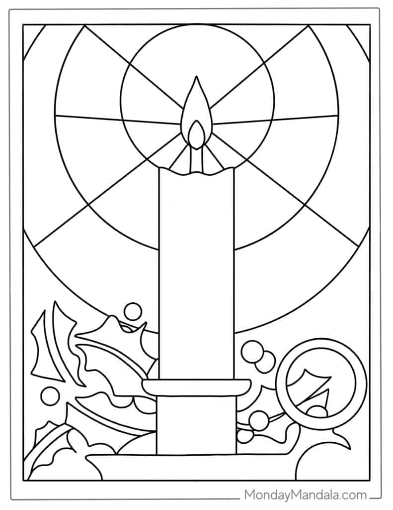 Stained glass coloring pages free pdf printables