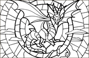 Stained glass coloring pages free coloring pages