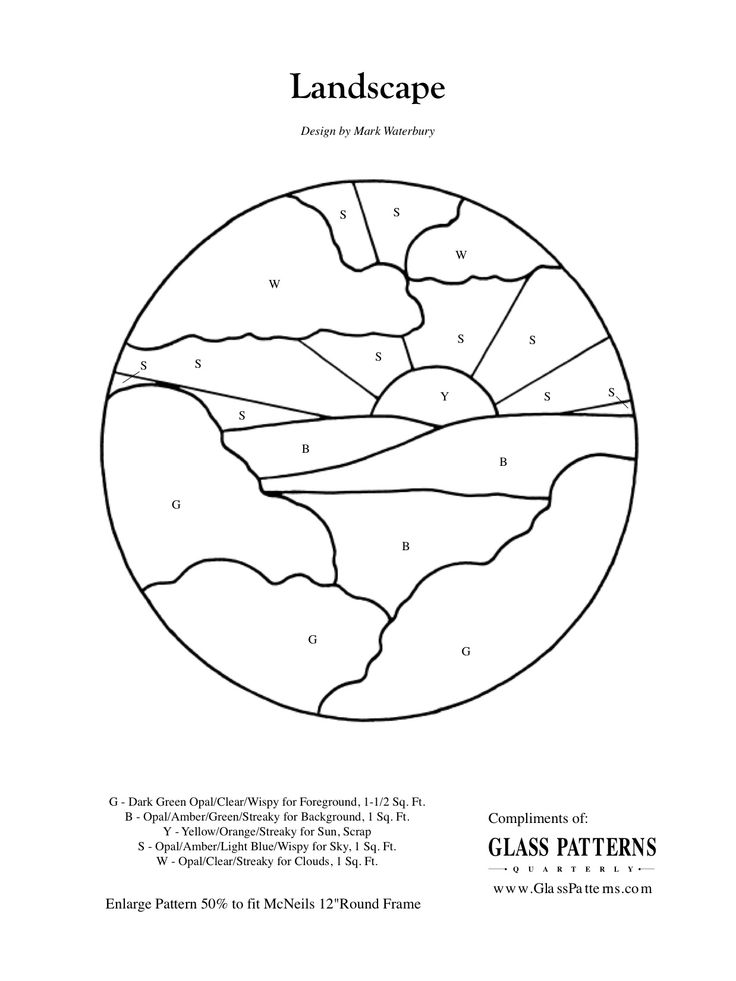 Sunrise landspe pattern stained glass patterns free stained glass patterns stained glass quilt