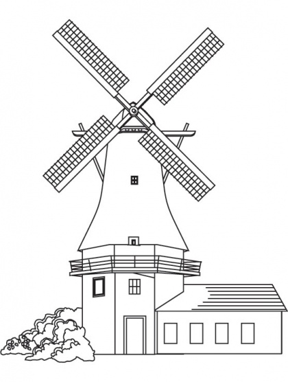 Windmill coloring page coloring pages coloring pages for kids windmill