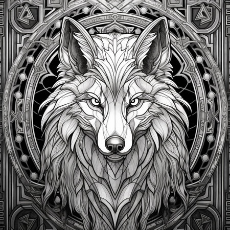 Wolf coloring pages stock photos and images