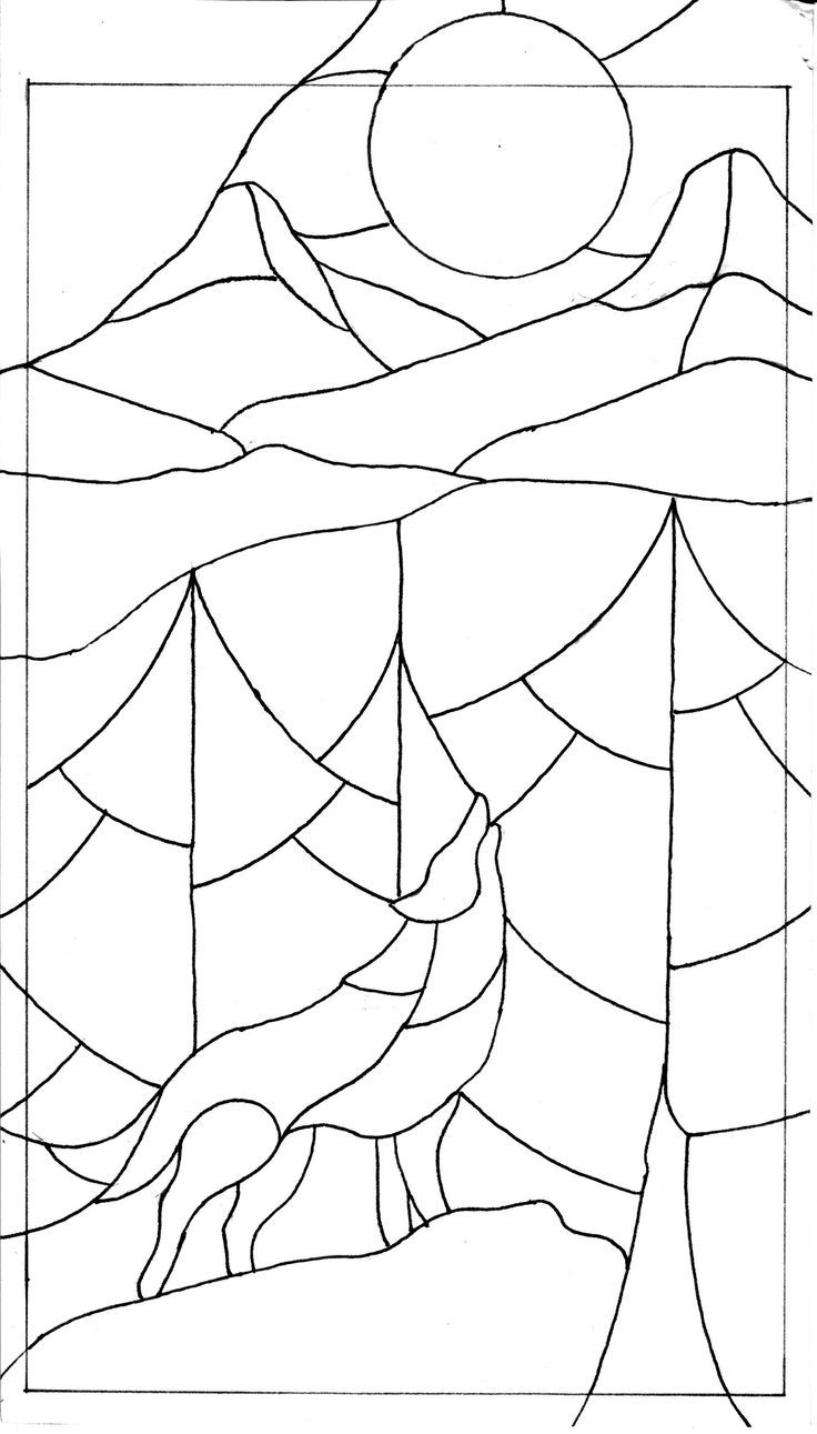 Stained glass wolf panel stained glass patterns stained glass quilt stained glass designs