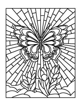 Stained glass coloring pages by prinster publishing tpt