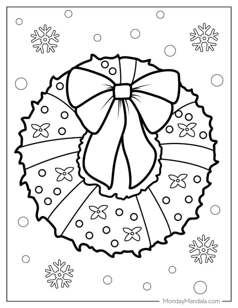 Christmas coloring pages free pdf printables