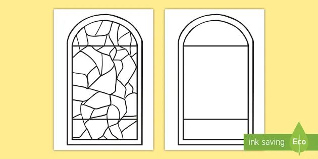 Stained glass window template primary resources ks