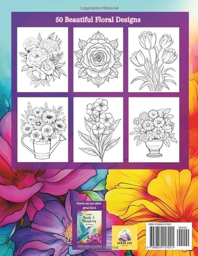 Beautiful blossoms adult coloring book stunning floral designs to color for relaxation floral archways floral wreaths bouquets mandalas stain glass patterns inverted images evergreen caspian books