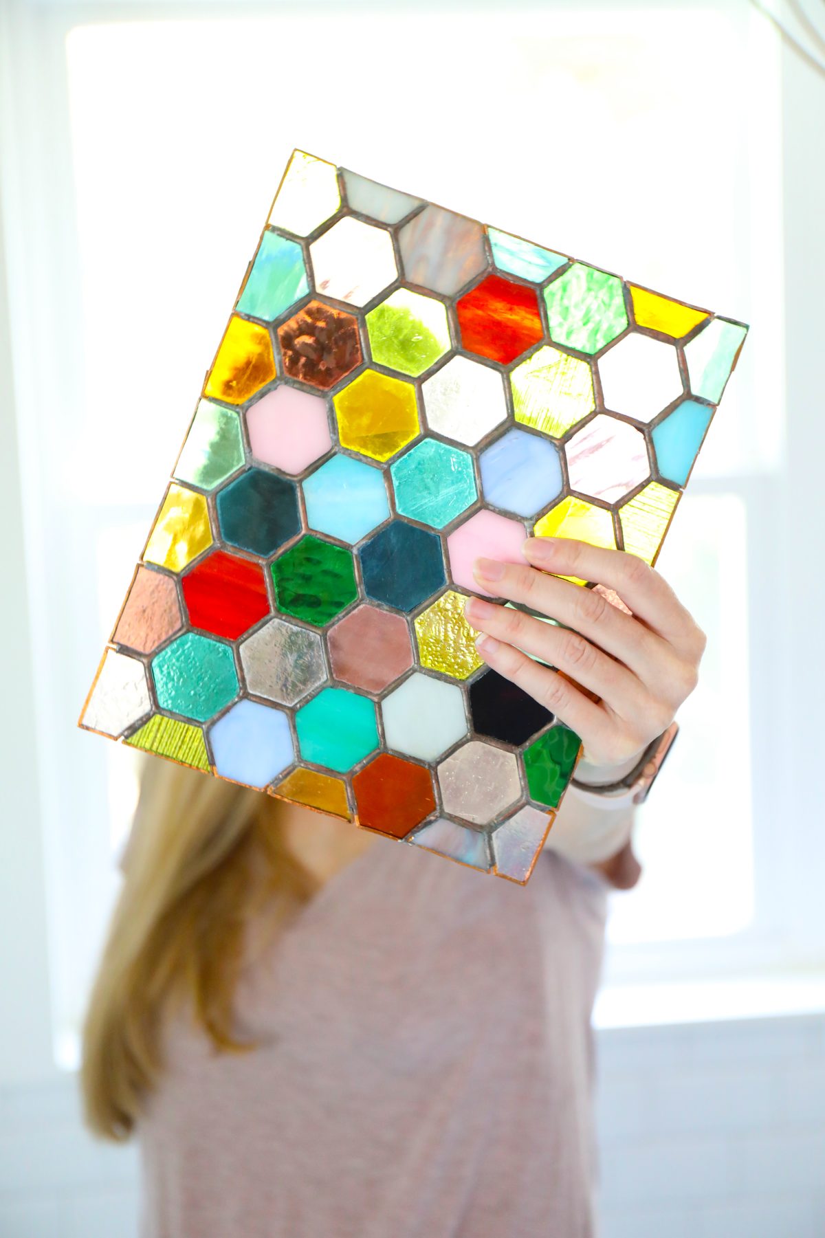 Stained glass free honeycomb pattern