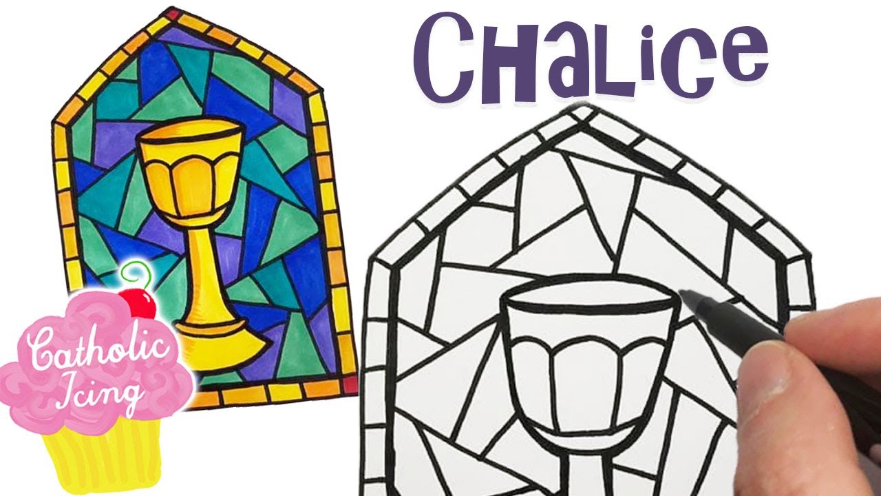 How to draw a chalice in stained glass