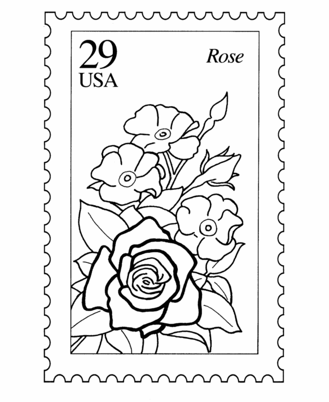 Nature postage stamp coloring pages stamp drawing postage stamp design coloring pages