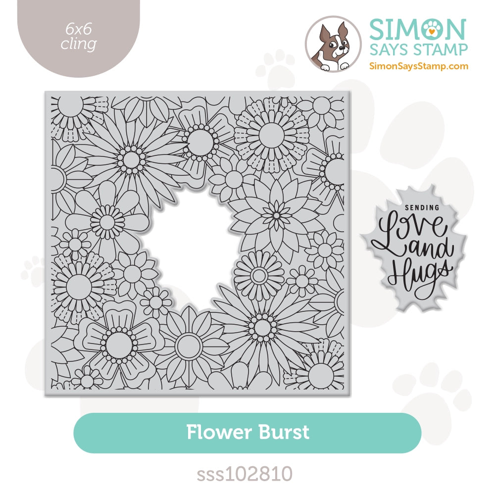 Simon says cling stamp flower burst sss smitten â simon says stamp