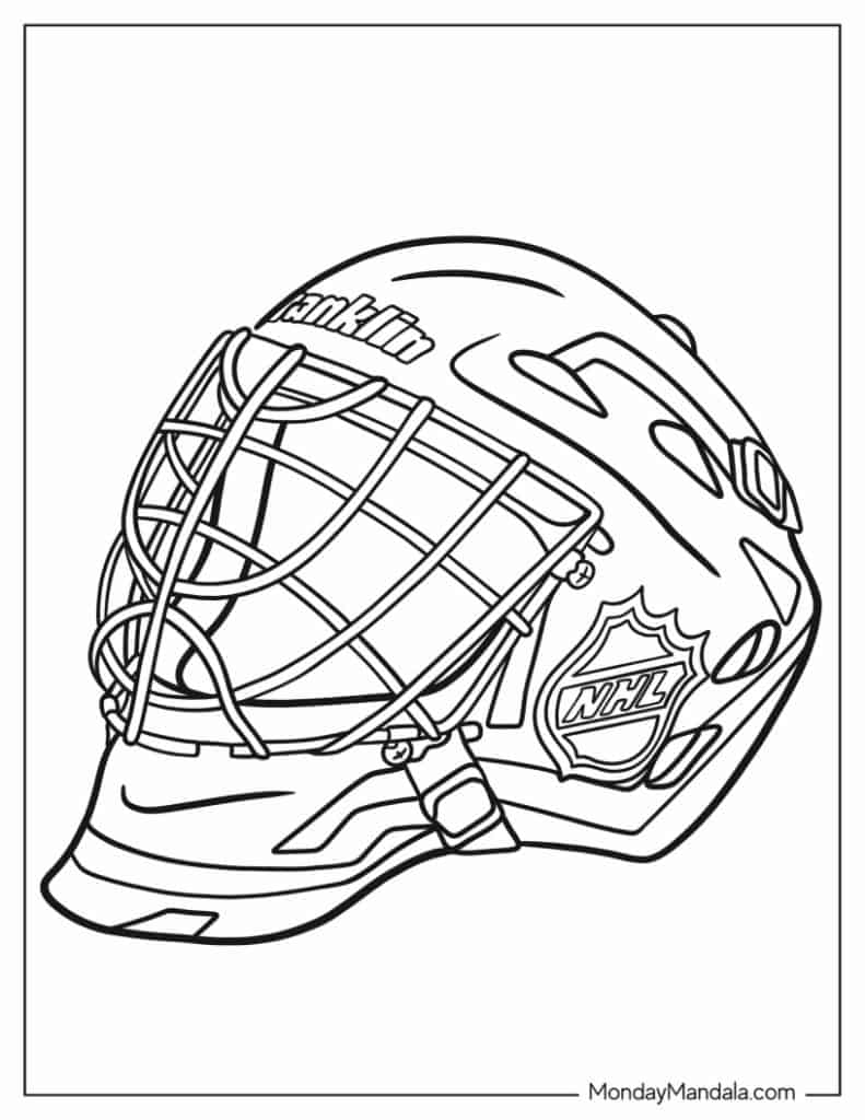 Hockey nhl coloring pages free pdf printables