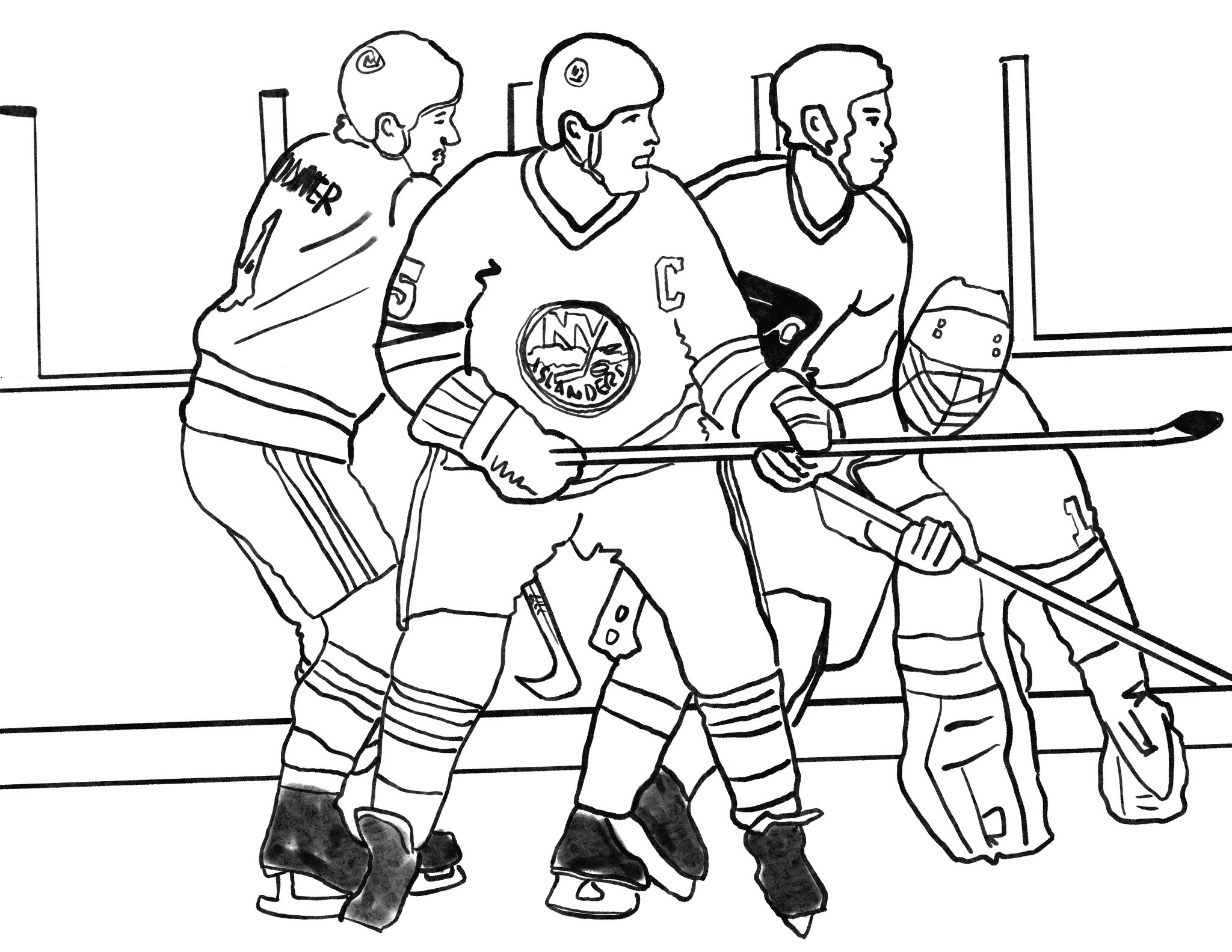 New york islanders on x the isles advanced to their first stanley cup final ïâïâ years ago today so of course theres a new cup run coloring page denis potvin scores the