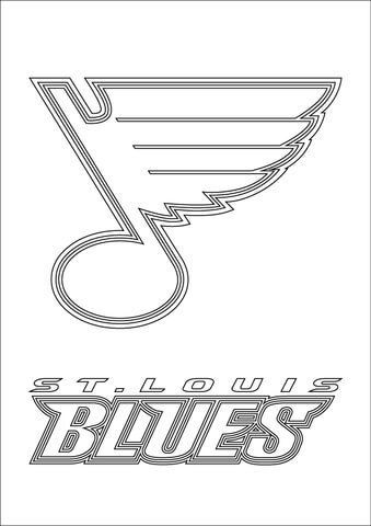 St louis blues logo coloring page free printable coloring pages