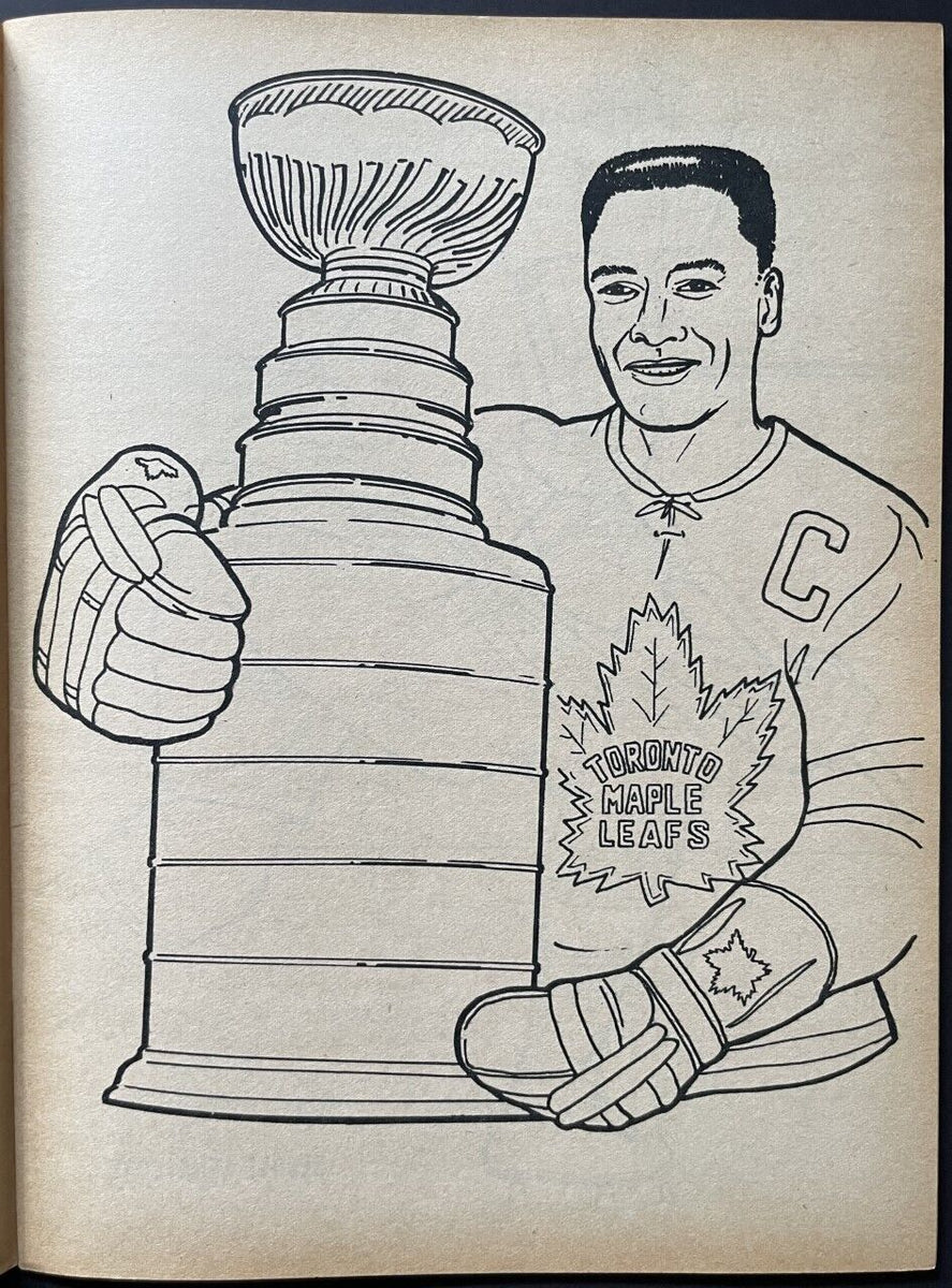 Toronto maple leafs vintage original nhl hockey colouring book â glory days sports