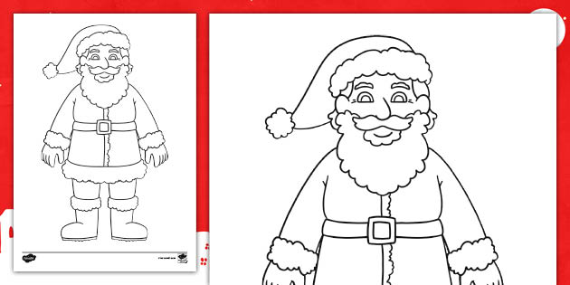 Santa outline louring sheet