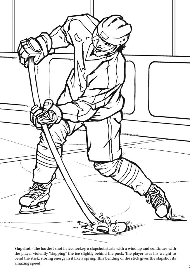 Goal the hockey coloring book dover publications sports coloring pages coloring books coloring pages