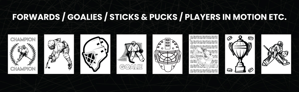 Ice hockey coloring book for kids players goalies pucks and sticks great ice hockey activity book for kids ages