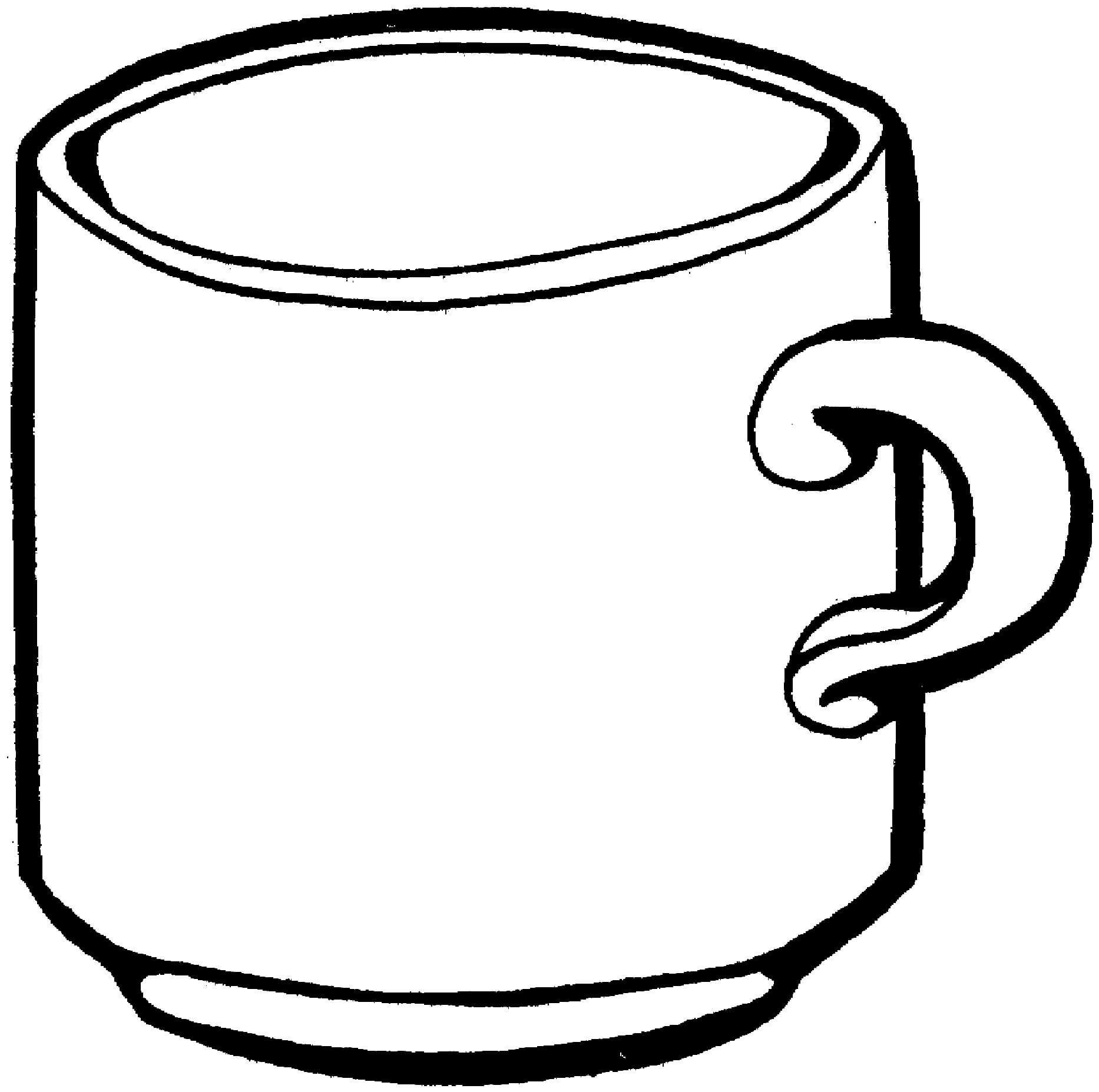 Normal drawing cup coloring page