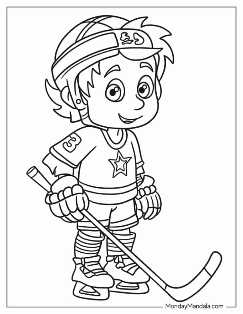 Hockey nhl coloring pages free pdf printables