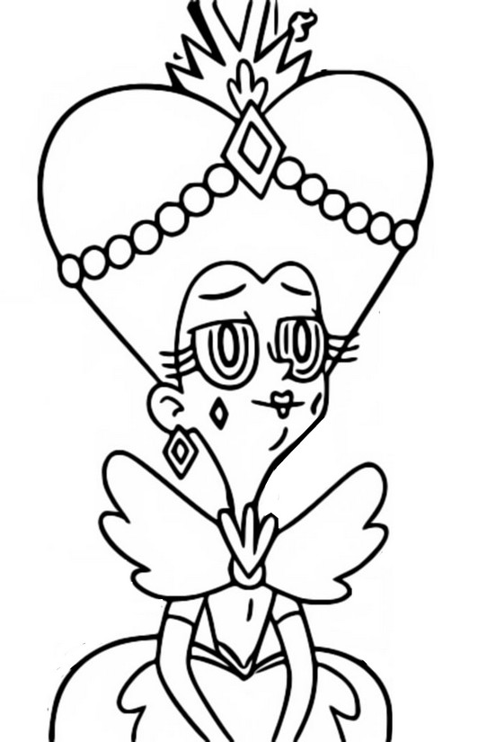 Coloring page star vs the forces of evil queen butterfly