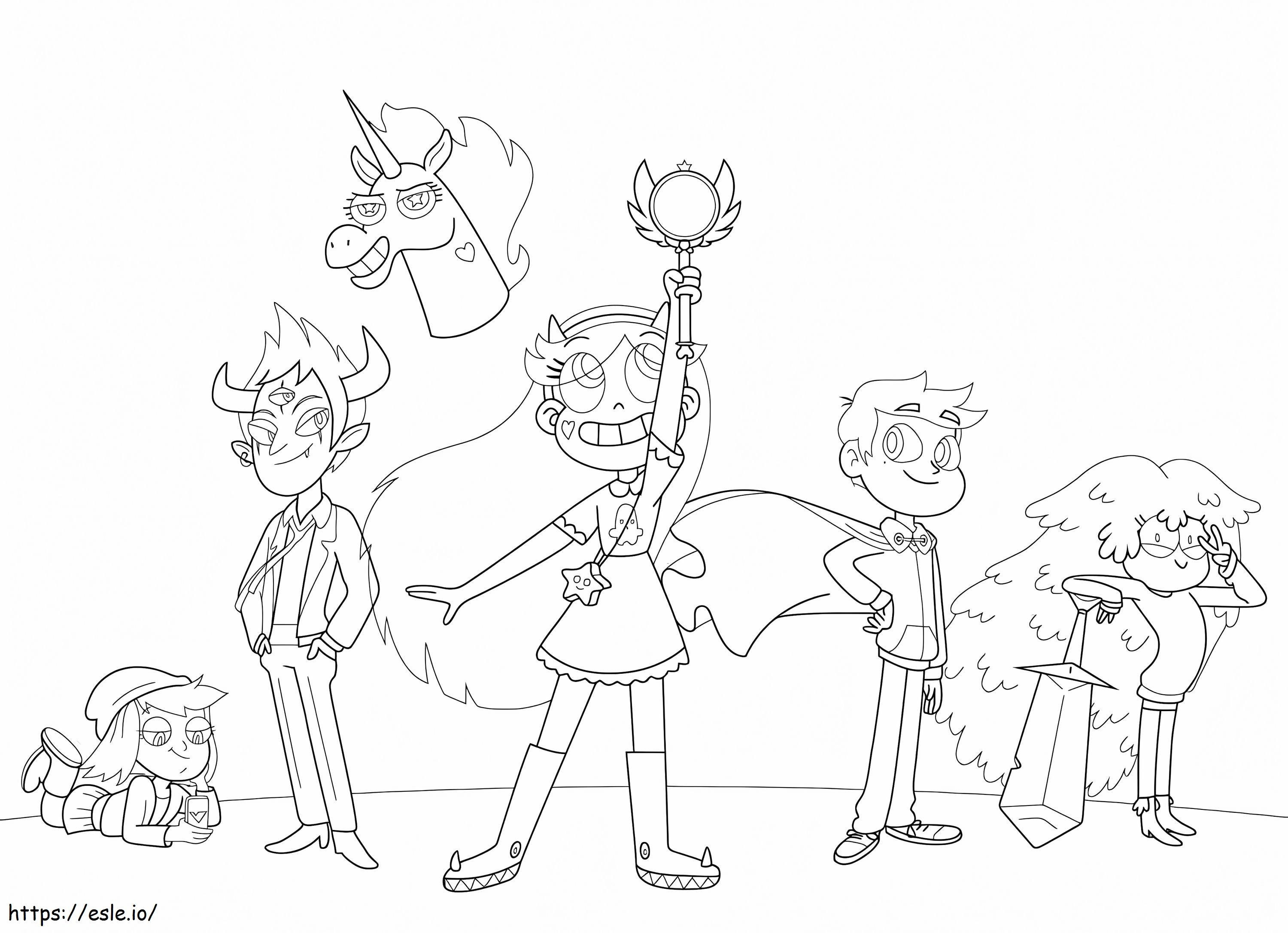 Star vs the forces of evil coloring page